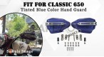 Fit For Royal Enfield Classic 650 Tinted Blue Color Hand Guard - SPAREZO
